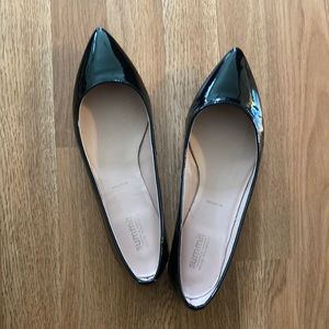 Black patent leather flats by summit